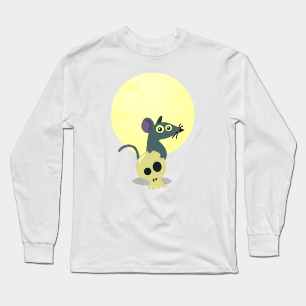 Moon Rat Long Sleeve T-Shirt by AnishaCreations